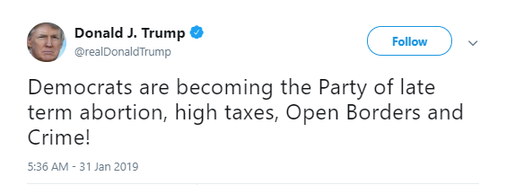 trump aboriton tweet